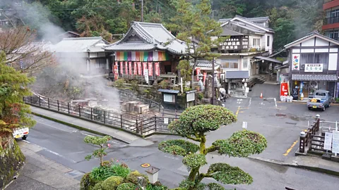 Michiyo Nakamoto Yunomine is a one-road village that only has 26 homes and 50 permanent residents (Credit: Michiyo Nakamoto)