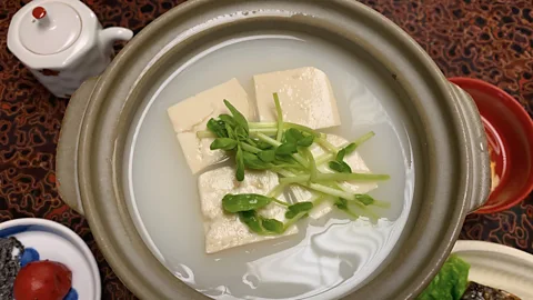 Michiyo Nakamoto Today, several Japanese inns in Yunomine serve meals for guests using local onsen water (Credit: Michiyo Nakamoto)