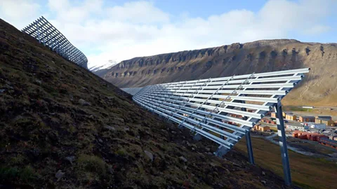 Werner Hoffmann Avalanche barriers Longyearbyen Svalbard Norway (Credit: Werner Hoffmann)