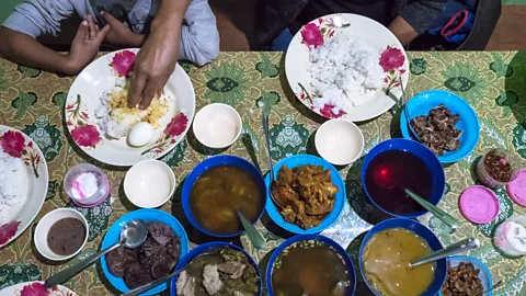 Pearly Jacob Mizo meals feature staples like smoked pork boiled with mustard leaves and bai (Credit: Pearly Jacob)