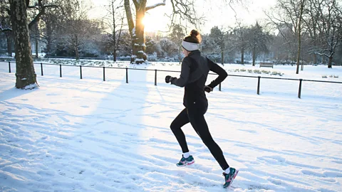 Getty Images At maximum exercise, heavy layers of protective clothing are not required to stay warm (Credit: Getty Images)