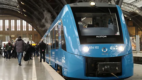 Getty Images The German Coradia iLint was the world's first hydrogen-powered locomotive (Credit: Getty Images)