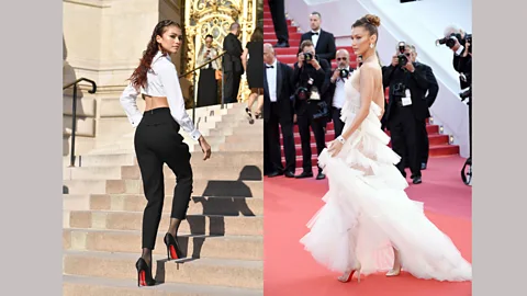 Getty Images Actor and rap star Zendaya and model Bella Hadid are among the glamorous public figures who sport Louboutins