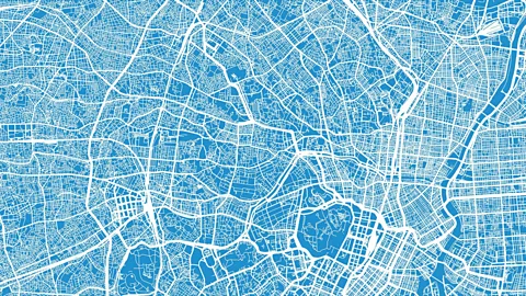 Alamy vector map of Tokyo
