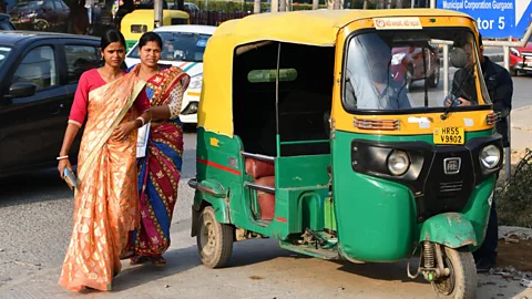 Getty Images There are more than 1.5 million electric rickshaws in India already, but they are still far outnumbered by conventional auto-rickshaws (Credit: Getty Images)