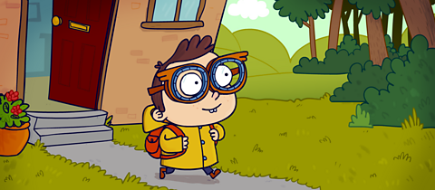 Fred sets off on an adventure to discover monsters with his magical glasses on.