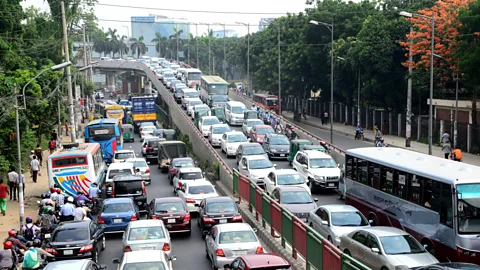 Getty Images A global survey in 2019 found 48% of respondents work on their commute (Credit: Getty Images)
