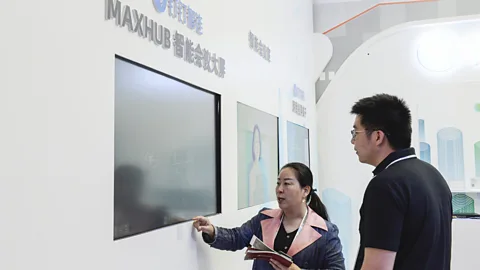 Getty Images Demand has also surged for DingTalk, which makes intelligent conference systems and other tools for remote workers (Credit: Getty Images)