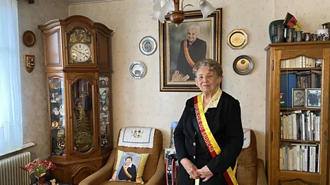 Lebby Eyres The clock in Madame la Présidente’s sitting room plays the micronation’s national anthem (Credit: Lebby Eyres)