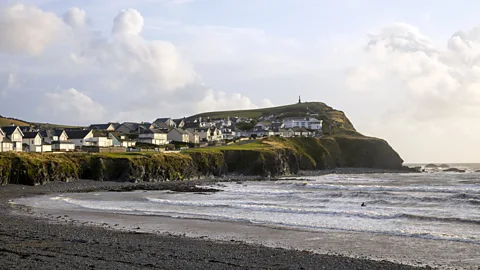 Chris Griffiths Sea defences were installed in Borth in 2012 to protect the village from crashing waves (Credit: Chris Griffiths)