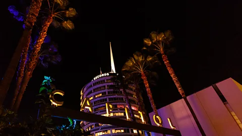 Getty Images The Capitol tower was the world’s first circular office building, and is topped by a steel spire originally intended as a radio mast