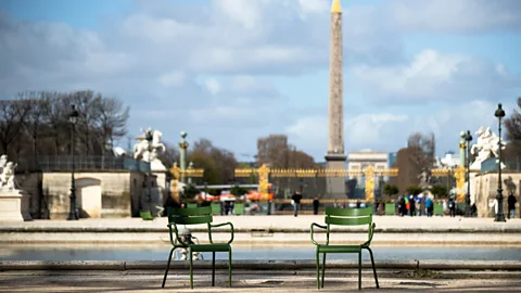 NurPhoto/Getty Images Jardin des Tuileries is very quiet in Paris,  (Credit: NurPhoto/Getty Images)