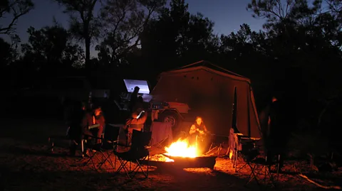 James Bowyer/Getty Images More than 300,000 Aussies would normally be camping over Easter. Instead, many will pitch tents indoors. (Credit: James Bowyer/Getty Images)