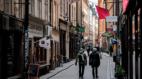 Getty Images Sweden is keeping primary schools, restaurants and bars open and encouraging people to go outside for a nip of air (Credit: Getty Images)