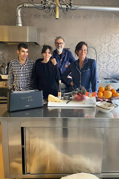 Massimo Bottura/Food for Soul Chef Massimo Bottura and his family started an unfiltered cooking show named Kitchen Quarantine (Credit: Massimo Bottura/Food for Soul)
