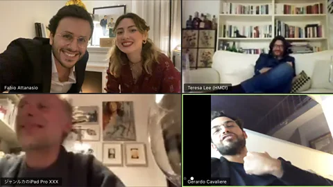 Fabio Attanasio For his birthday, Fabio Attanasio invited 40 of his friends to a cocktail party on Zoom (Credit: Fabio Attanasio)