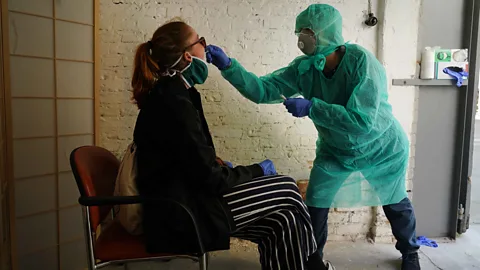 Getty Images Efforts to get life back to normal well before a vaccine for Covid-19 is available could mean employing apps to track your movements and contacts (Credit: Getty Images)