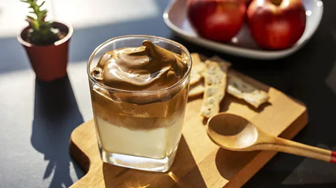 Gahsoon/Getty Images In South Korea, dalgona coffee – a nostalgic iced coffee recipe – has gone viral as people stay home (Credit: Gahsoon/Getty Images)