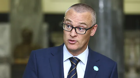 Getty Images New Zealand's health minister David Clark called himself an "idiot" after driving his family to the beach during lockdown. The move earned him a demotion (Credit: Getty Images)