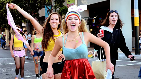 Michael Perry/Getty Images May’s annual Bay to Breakers race includes a long-standing tradition of dressing up (Credit: Michael Perry/Getty Images)