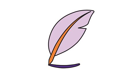 A simple illustration of a writer's quill