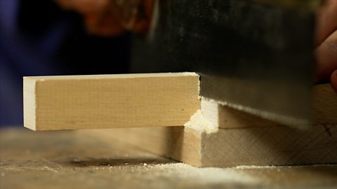 Marking and cutting a halving joint