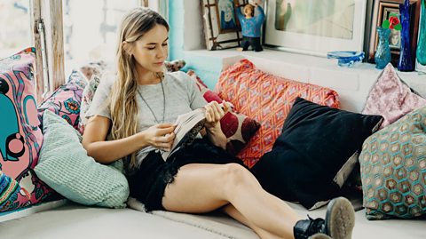 Young woman reading