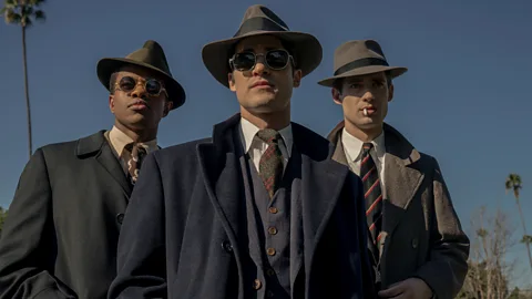 Netflix Among the youngsters looking to climb the industry ladder are screenwriter Archie (Jeremy Pope), director Raymond (Darren Criss) and actor Jack (David Corenswet)