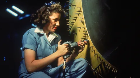 Getty Images Woman rivetting aircraft (Credit: Getty Images)