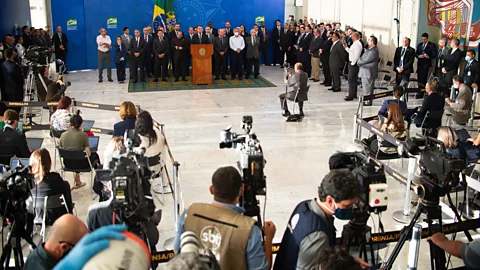 Getty Images A surge of interest in news related to the Covid-19 pandemic has led to record audiences and ratings for news sites and broadcasters (Credit: Getty Images)