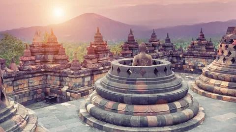 Vicnt/Getty Images The famous Borobudur Temple complex, which dates from the 8th and 9th Centuries, is located approximately 40km north-west of Yogyakarta (Credit: Vicnt/Getty Images)