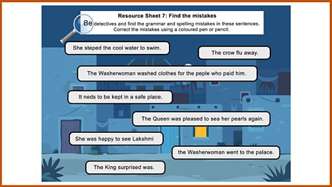 Resource Sheet 7: Find the mistakes