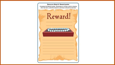 Resource Sheet 6: Reward poster