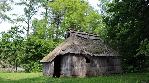 Toshifumi Kitamura/Getty Images The Ainu built their homes along rivers or by the sea where water was plentiful and safe from natural disasters (Credit: Toshifumi Kitamura/Getty Images)