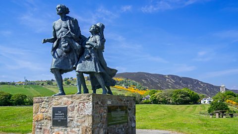 A statue in Sutherland in the Scottish Highland for those who emigrated during the Clearances 