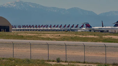 Alamy Planes are grounded around the world and some are being retired ahead of schedule