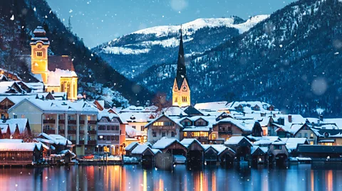 Borchee/Getty Images Many people believe that Hallstatt’s spires and frosted mountaintops are the inspiration behind the kingdom of Arendelle in Frozen (Credit: Borchee/Getty Images)