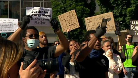 George Floyd: Coventry protest draws hundreds calling for change - BBC News