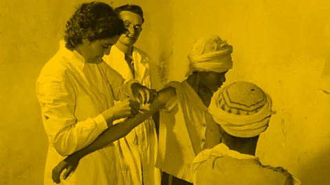 Getty Images Colonial doctors tending to patients during the Algerian War (Credit: Getty Images)