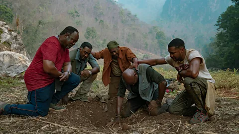Netflix Da 5 Bloods focuses on four African-American veterans who return to Vietnam to find the body of their former colleague – and a hoard of gold (Credit: Netflix)