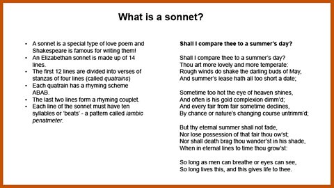 Shakespearean sonnets