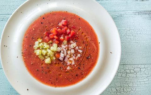 Bowl of gazpacho