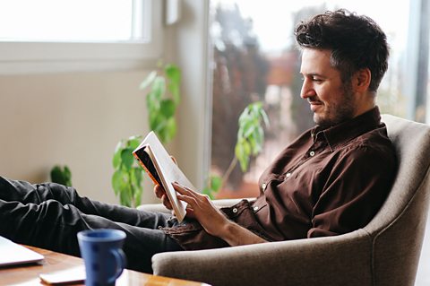 Man reading a book