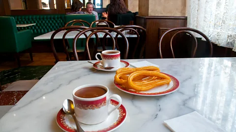 Maria Galan Still/Alamy Churros and chocolate is especially popular in Madrid (Credit: Maria Galan Still/Alamy)