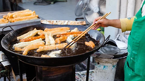 Evgeny Ermakov/Alamy The porra, a plumper cousin of the churro, is similar to Chinese youtiao (Credit: Evgeny Ermakov/Alamy)