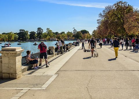 El Retiro park in Madrid