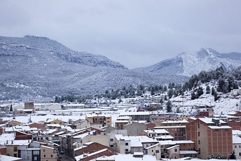 Snowy mountains in Spain