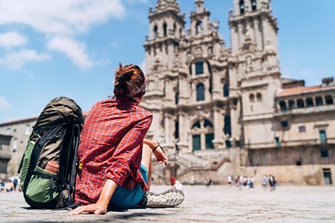 Young girl in Santiago de Compostela.