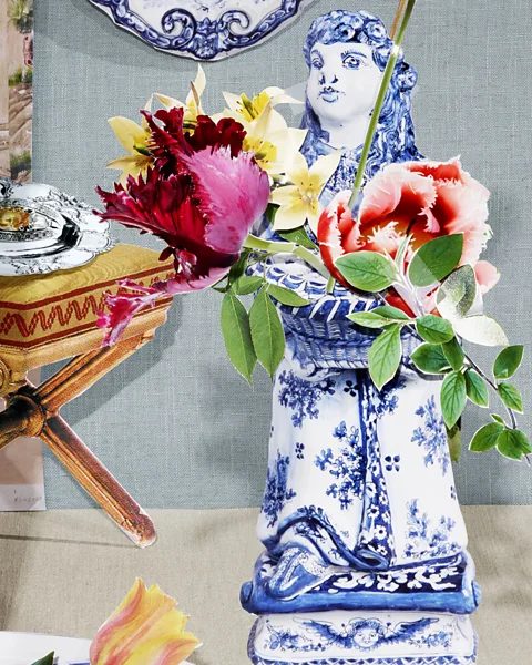 Scheltens and Abbenes A 2019 design for the Blue Room in the Palace Huis ten Bosch, featuring a 1690 Delft vase (Credit: Scheltens and Abbenes)