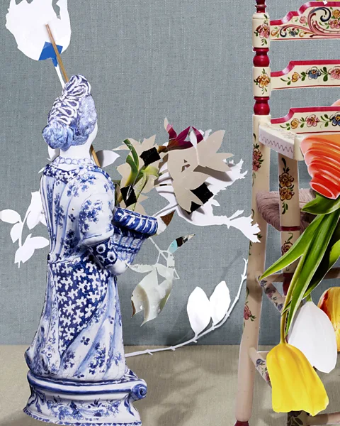 Scheltens and Abbenes Contemporary designers Scheltens & Abbenes were inspired by Delftware to create a wall covering for the Palace Huis ten Bosch (Credit: Scheltens and Abbenes)